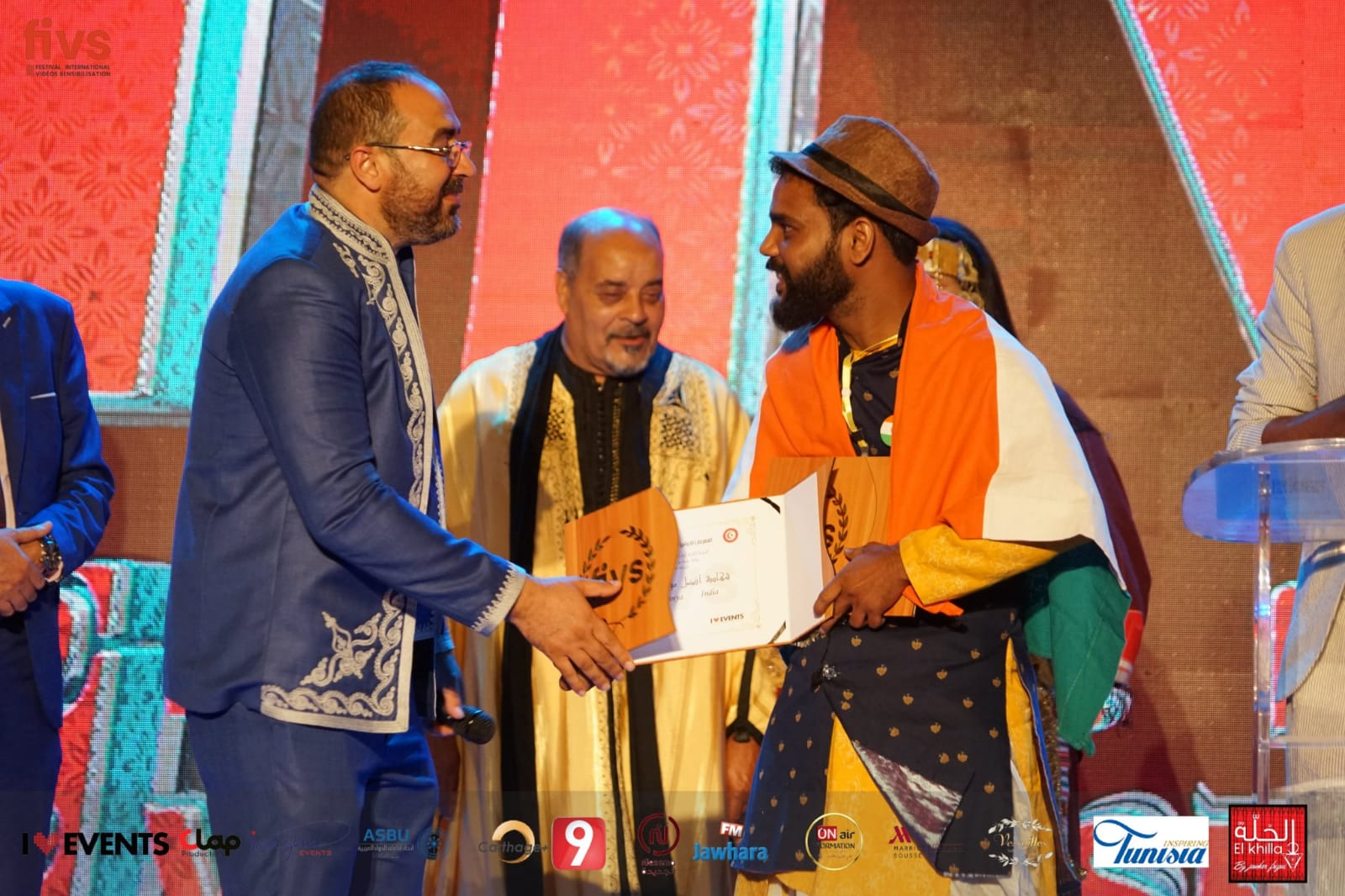 Guru Krishna DK was awarded for the short film ANANYA at the FIVS International Film Festival 2022 in Tunisia