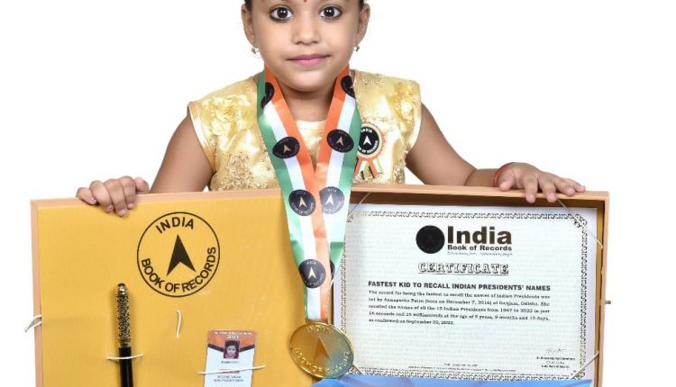 5-Yr-Old Girl From Odisha’s Berhampur Enters Her Name In India Book Of Records