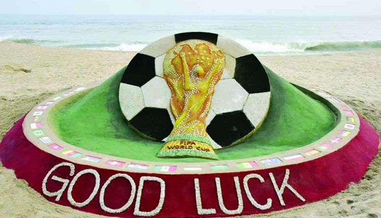 Sudarsan Pattnaik creates FIFA World Cup trophy’s sand art