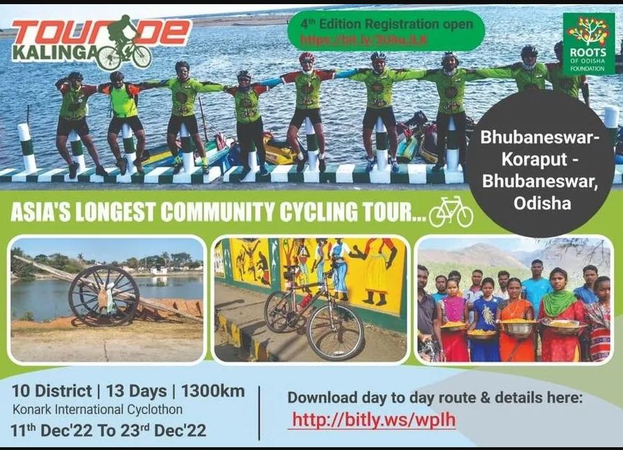 ASIA’s Longest Community Pedalling Campaign TOUR-DE-KALINGA Will Begin For The 4th Time In Bhubaneswar From 11th December 2022