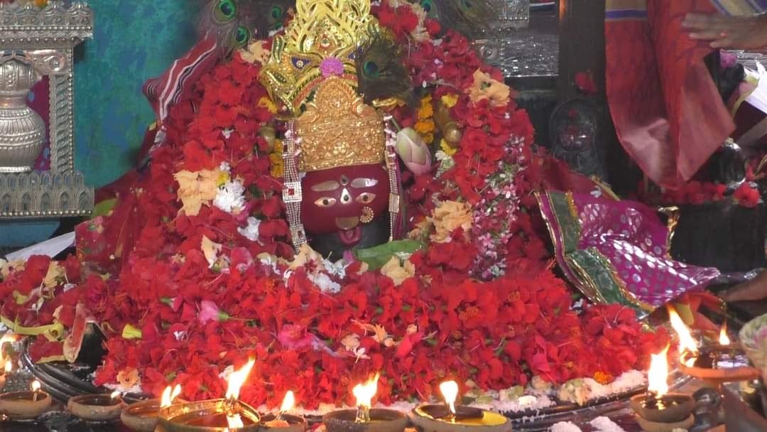 Devotional atmosphere at Maa Tarini's Peetha for Chaiti Parba