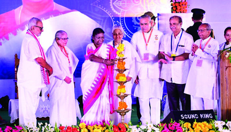 President Droupadi Murmu laid foundation stone for ‘Divine Light House’ of Prajapita Brahma Kumaris Ishwariya Vishwa Vidyalaya at Tamando