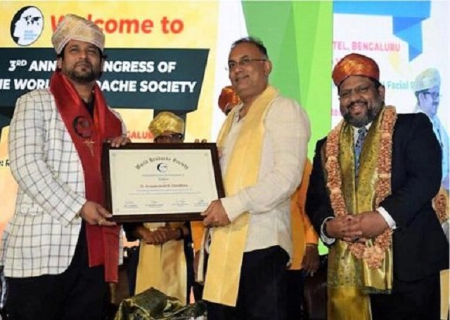 SUM Professor Dr. Surya Prakash Choudhury felicited with International Fellowship Award