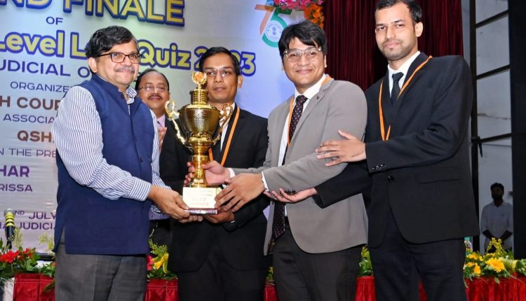 Koraput district wins the state quiz competition for Odisha's judicial officers