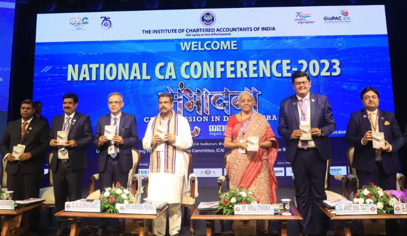 Union Ministers Dharmendra Pradhan and Nirmala Sitharaman Address National CA Conference In Bhubaneswar