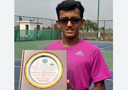 Odisha's Rising Tennis Star Aahaan Mishra Wins Doubles Title At Raipur AITA U-16 Meet