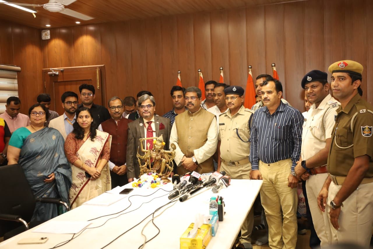 Union Minister Dharmendra Pradhan Ensures Reinstallation of Stolen Goddess Kotrakshi Idol in Odisha Temple