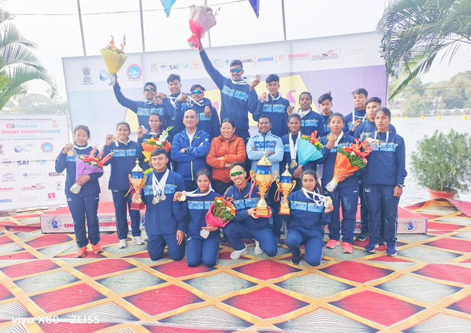 Odisha emerge overall winners in National Canoe Sprint Championship
