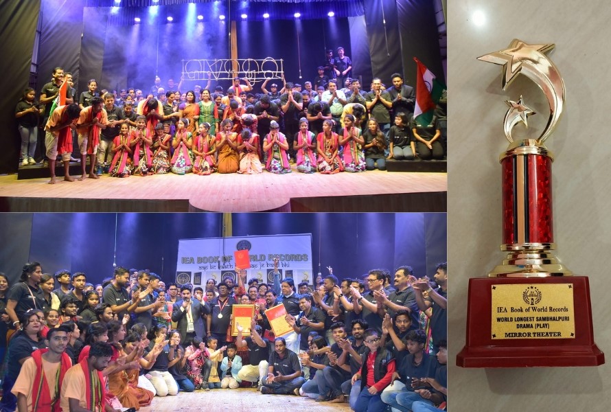 Jharsuguda's Mirror Theatre set a world record by showcasing Sambalpuri drama 'Kaenjuri' for more than 48 hours.
