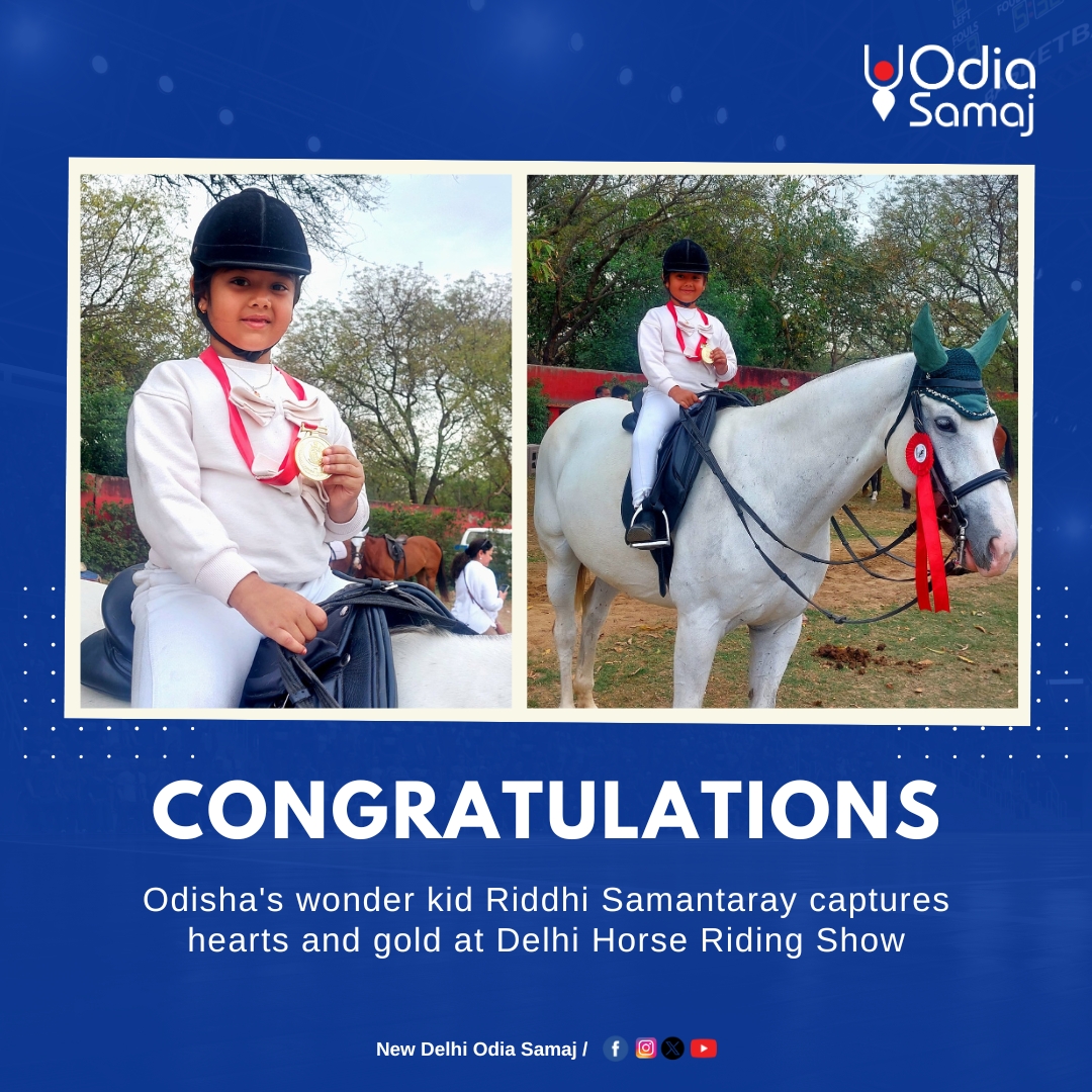 Odisha's wonder kid Riddhi Samantaray captures hearts and gold at Delhi Horse Riding Show
