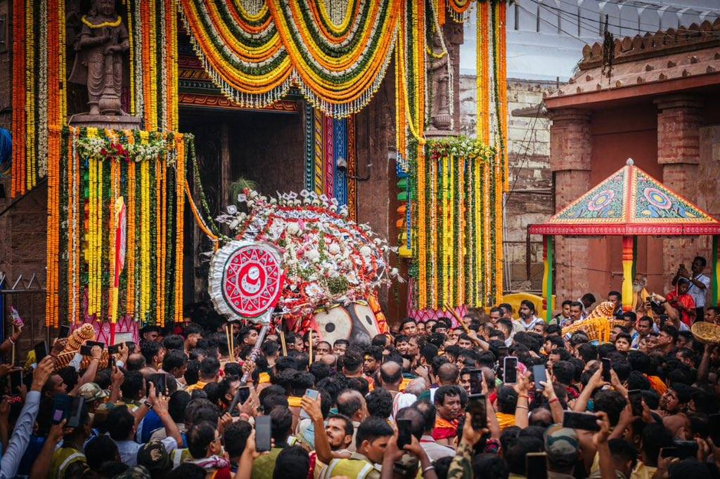 World-Famous Rathyatra Celebrated in Puri with Grand Ceremonial Splendor