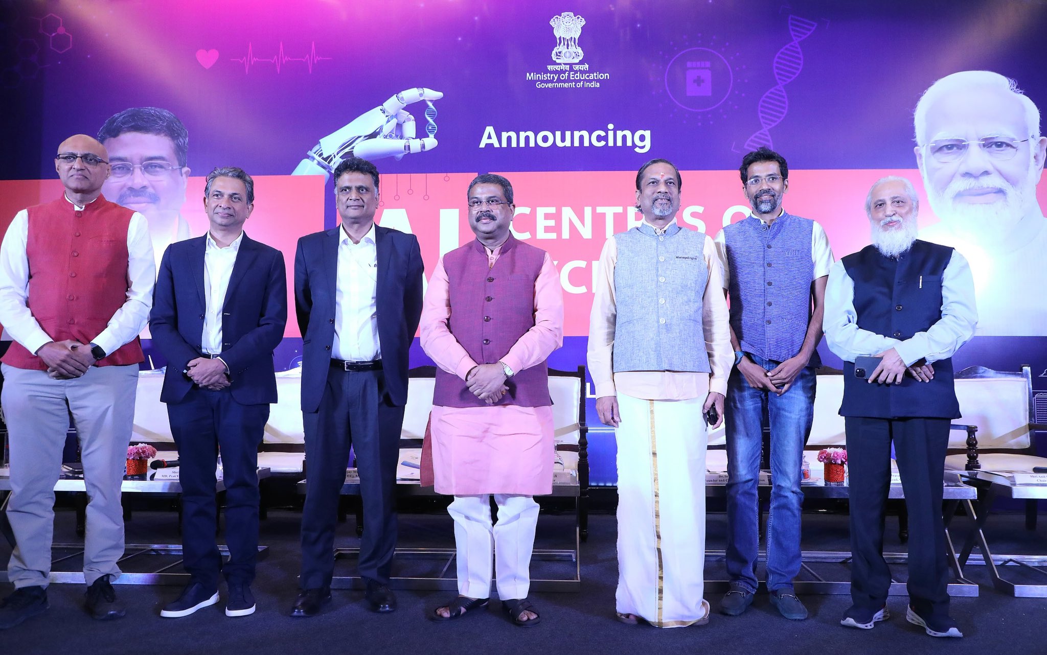 Union Minister Dharmendra Pradhan Launches 3 AI Centres of Excellence